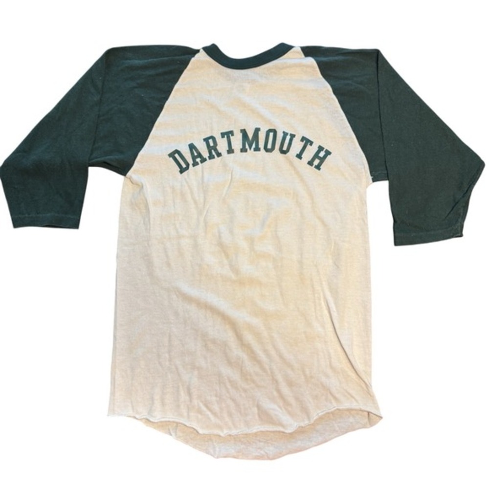 Vintage 70s Dartmouth Raglan Shirt Russell Athletic 3/4 Sleeve Small